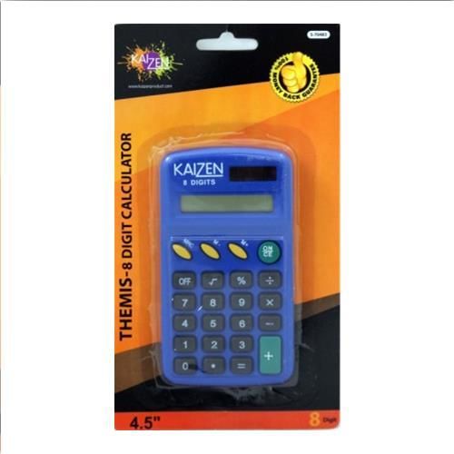 Calculator Hand Held 8-Digit Asst Colors Case Pack 24