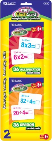 Multiplication & Division Mini Flash Card Case Pack 24