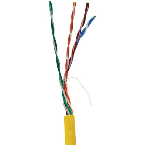 VERICOM MBW5U-01443 CAT 5E UTP Solid Riser CMR Cable, 1,000ft Pull Box (Yellow)