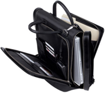 Manhanttan Compu Briefcase-Black Case Pack 6
