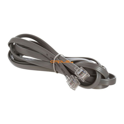 Cmple Heavy Duty Silver Satin Wiring Phone Cable RJ12 6P6C Straight 7 Feet Data