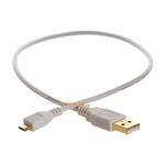 Cmple High Speed USB 2.0 Male A to Micro B 5 Pin Gold Plated Cable 1.5FT White