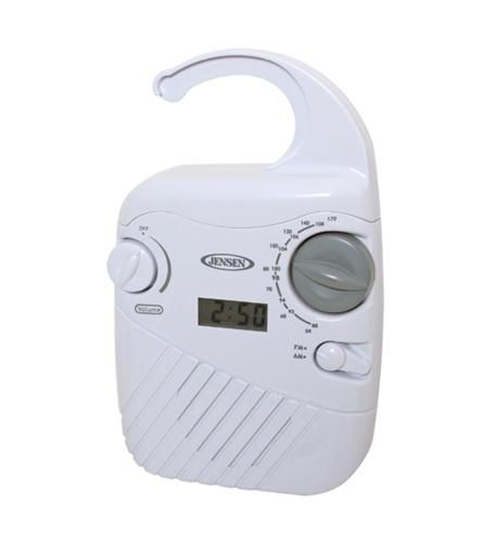 Jensen AM/FM Shower Radio with Clock