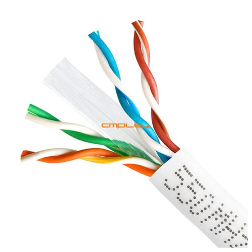 Cmple 550MHz Speed Cat6 Solid Wire Bulk UTP 23AWG Ethernet Lan Network CCA Cable 1000 Ft White