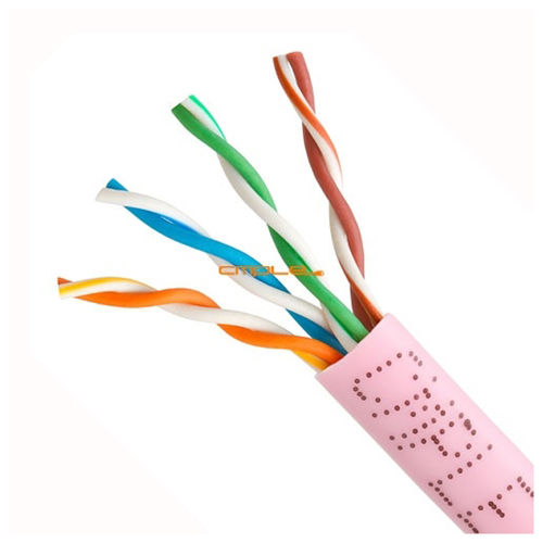 Cmple 350MHz Speed Cat5e Solid Wire Bulk UTP 24AWG Ethernet Lan Network CCA Cable 1000 Ft Pink