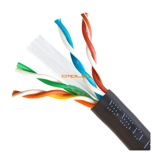 Cmple 550MHz Speed Cat6 Solid Wire Bulk UTP 23AWG Ethernet Lan Network CCA Cable 1000 Ft Black