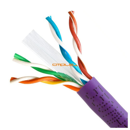 Cmple 550MHz Speed Cat6 Solid Wire Bulk UTP 23AWG Ethernet Lan Network CCA Cable 1000 Ft Purple