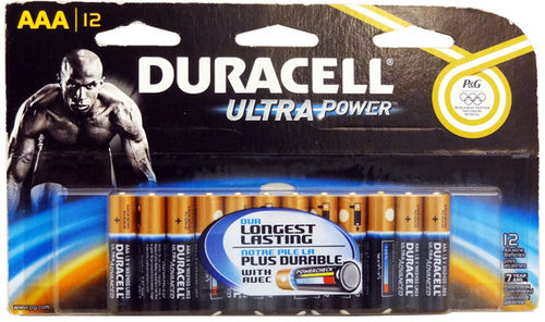 Duracell Ultra Power AAA Batteries 6 Pack Case Pack 6