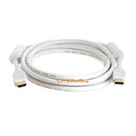 Cmple 28AWG High Speed Certified HDMI Cable Cord with Ferrite Cores White 10FT