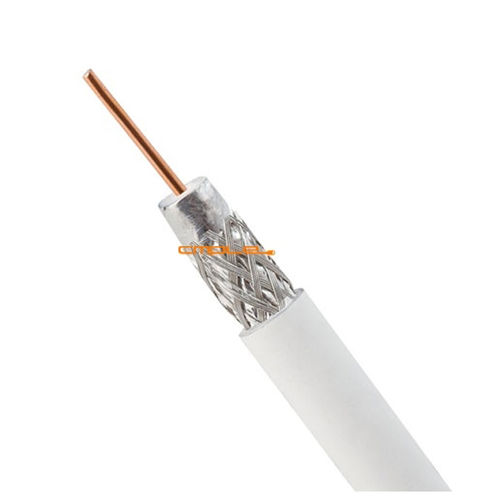 Cmple RG6 Standard Shield 1000 Feet White Cable