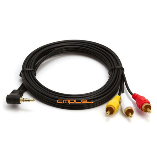 Cmple 3.5mm to 3 RCA Camcorder Video Audio Cable  6 ft