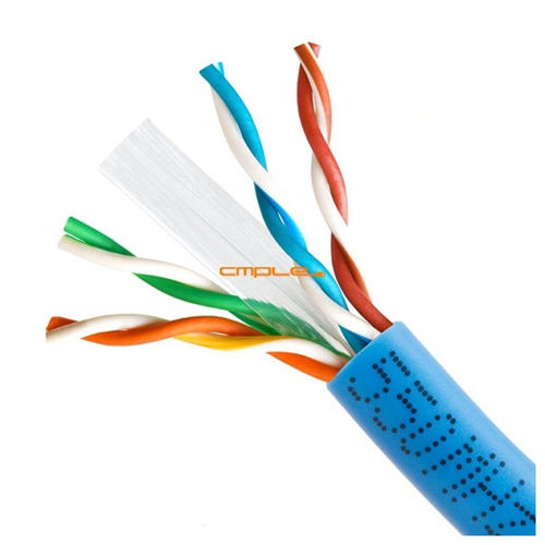 Cmple 550MHz Speed Cat6 Solid Wire Bulk UTP 23AWG Ethernet Lan Network CCA Cable 1000 Ft Blue