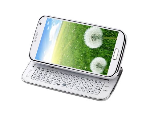 Case Cover Standing & sliding Wireless Keyboard for Samsung S4 I9500 in White