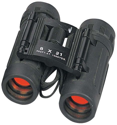 8X21 MINI RUBY LENS BLACK BINOCULARS WITH NYLON CARRYING CASE :  ( Pack of  10 Pcs. )