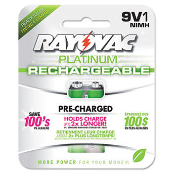 Recharge Plus NiMH Batteries, 9V