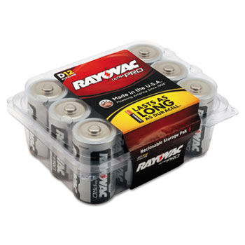 Ultra Pro Alkaline Batteries, D, 12/Pack