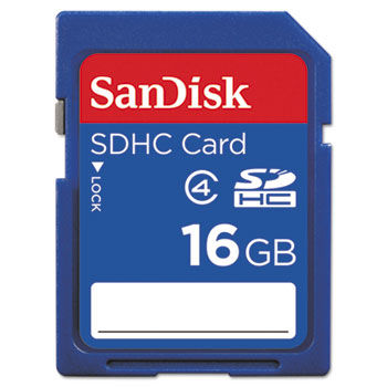 SDHC Memory Card, Class 4, 16GB