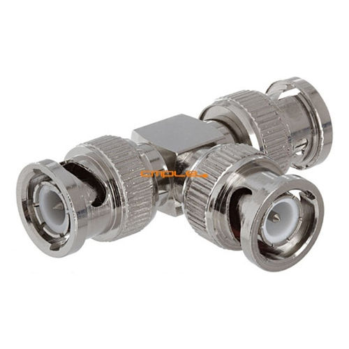 Cmple BNC Male To  2xBNC Male Coaxil Cable Style Adapter
