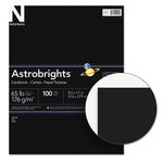 Astrobrights Colored Card Stock, 65 lbs., 8-1/2 x 11, Eclipse Black, 100 Sheets