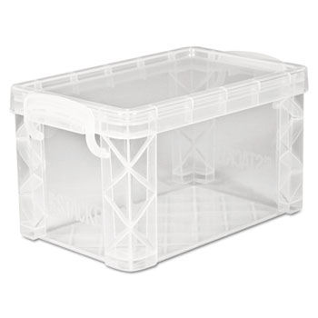 Super Stacker Storage Boxes, Hold 400 3 x 5 Cards, Plastic, Clear