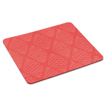 Mouse Pad with Precise Mousing Surface, 9"" x 8"", Coral Pink