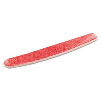 Fun Design Clear Gel Keyboard Wrist Rest, 2 3/4"" x 18"", Coral Pink