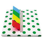 Green Dot Designer Pop-Up Page Flag Dispenser, 4 Pads of 35 Flags Each