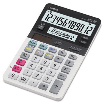 JV220 Dual Display Desktop Calculator, 12-Digit LCD, 4-1/4 x 7-1/4