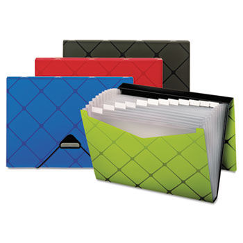 Poly Expanding File, 13-Pocket, Letter, Assorted