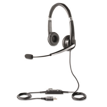 UC Voice 550 Binaural Over-the-Head Corded Headset, Microsoft Certified