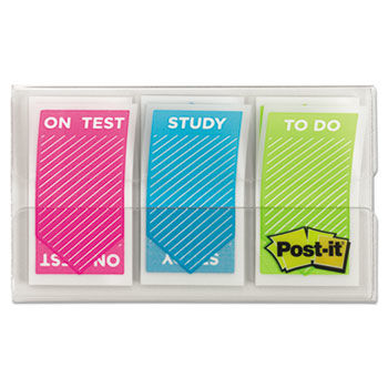 Study Memo Flags with Message,  Assorted Bright Colors, 1"", 60/Set