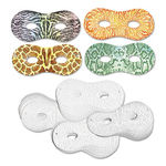 Embossed Paper Masks, Four Designs, 8 x 3 1/2, White, 24/Pack