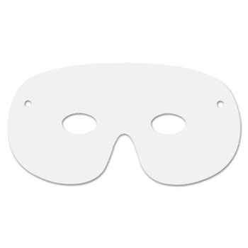 Die Cut Paper Masks, 7 1/2 x 3 1/2, White, 50 per Pack