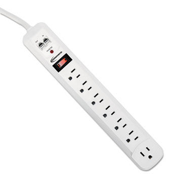 Surge Protector, 7 Outlets, 6ft Cord, Tel/DSL, 1080 Joules