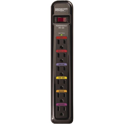 MONSTER 121705 6-Outlet PowerProtect(TM) PRT500 Surge Protector