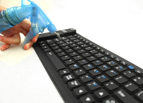 Bluetooth Roll up flexible rubber keyboard Waterproof Black