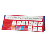 Place Value Tabletop Pocket Chart with 210 Cards, 17 Pockets, 24 x 9 x 7