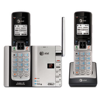 TL92273 Handset Connect to Cell Answering System, Black/Silver, 2 Handsets