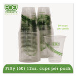 GreenStripe Cold Drink Cups, 12oz, Clear, 50/Pack
