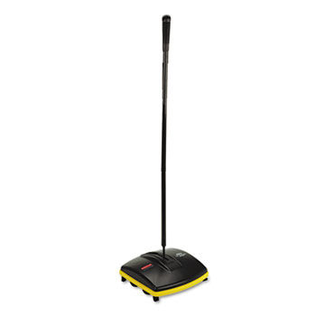 Floor & Carpet Sweeper, Plastic Bristles, 44"" Handle, Black