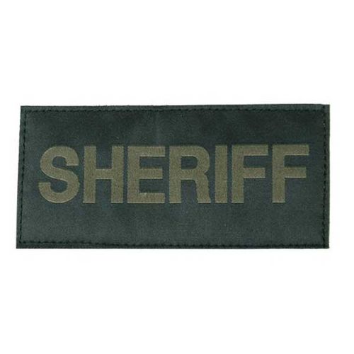 Sheriff Patch, Green on Black