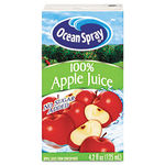 Aseptic Juice Boxes, 100% Apple, 4.2oz, 40/Carton