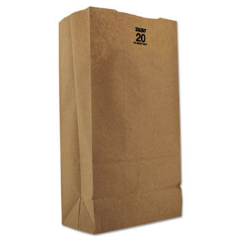 11-lb Kraft Paper Bags, Natural, 500/Carton