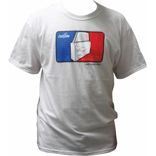 AutoLoc Large White Short Sleeve Baseball T Shirt STYLE 2