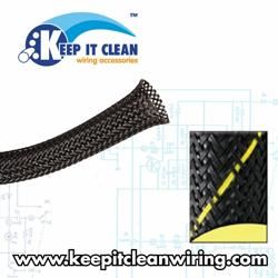 2 1/2"" Safety Strip Yellow / Black Ultra Wrap Wire Loom - 50 Feet