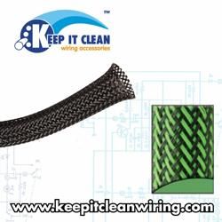 3"" Green and Black Ultra Wrap Wire Loom - 50 Feet