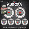 Style Kit -  SAE Competition Grey , Red Vintage Needles, Chrome Trim Rings