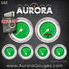 Style Kit -  SAE Ghost Flame Green , White Modern Needles, Chrome Trim Rings