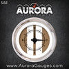 Clock Gauge - Cobra Brown , Black Modern Needles, Chrome Trim Rings ~ Style Kit Installed