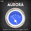 Oil Pressure Gauge -  SAE Competition Blue , White Vintage Needles, Chrome Trim Rings ~ Style Kit DIY Install